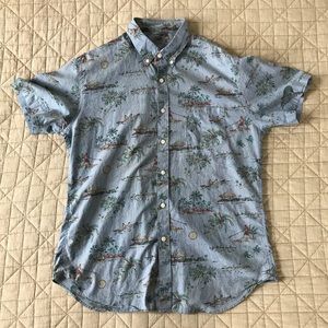 J. Crew Chambray Hawaiian Button Down
